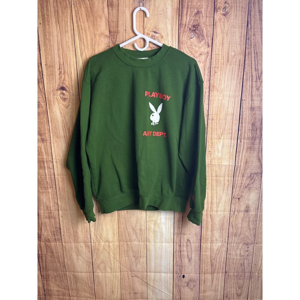 Playboy by PacSun Green Crewneck Sweatshirt - Size M